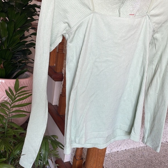 Anthropologie Ari Ribbed Square Neck Shirt - Picture 4 of 8